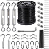 String Lights Hanging Kit,Globe String Lights Suspension Kit,Outdoor Light Guide Wire,Includ 164 FT Nylon-Coated | Lumora