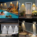 Solar Fence Lights Outdoor, 3 Modes Warm/Neutral/Cool White Fence Lights Solar Powered for Outside, IP65 | Lumora