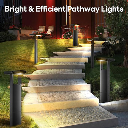 Adjustable 6 Lighting Modes Solar Pathway Lights Outdoor 6 Pack + Motion Sensor Solar Pathway Lights 6 Pack