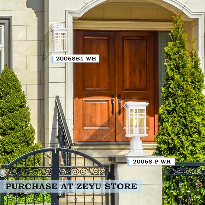 zeyu 2 Pack Outdoor Porch Lights Wall Mount - Modern Outside Lights for House Die-Cast Aluminum with Clear Glass | Lumora