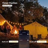 100FT Outdoor String Light with S11 Plastic Bulbs, Low-Voltage LED Patio Light with App & Remote, Music Sync, 4 | Lumora