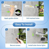YiLaie Solar Fence Lights Outdoor-IP67 Waterproof 3000K/4500K/6500K,High Brightness LED Fence Lights Solar | Lumora