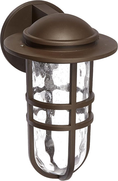 WAC Lighting dweLED, Steampunk 13in LED Indoor and Outdoor Wall Light 3000K in Bronze