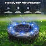 Mini Solar Ground Lights, 12 Pack Solar Lights Outdoor Waterproof, Upgraded LED Flat Landscape Lighting for Outside | Lumora