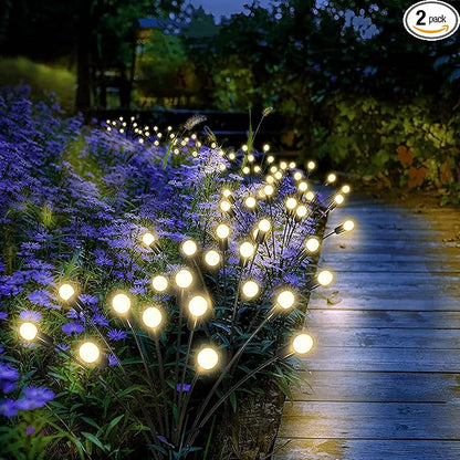 Outdoor Solar Garden Lights, 8 Head LED Landscape Spotlights, Waterproof Decorative Pathway Lighting for Yard & Patio 2 Pack (2)