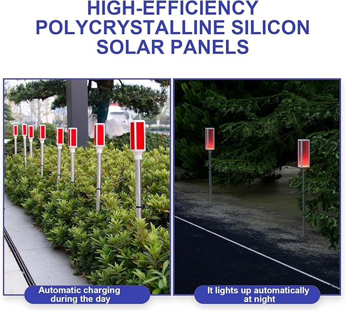 NIDONE 5Pcs Solar Driveway Lights, Waterproof Solar Pathway Lights Outdoor Reflective Road Marker for Deck Sidewalk Stair Step Pathway