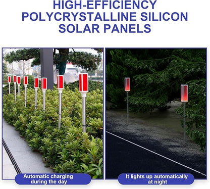 NIDONE 5Pcs Solar Driveway Lights, Waterproof Solar Pathway Lights Outdoor Reflective Road Marker for Deck Sidewalk Stair Step Pathway