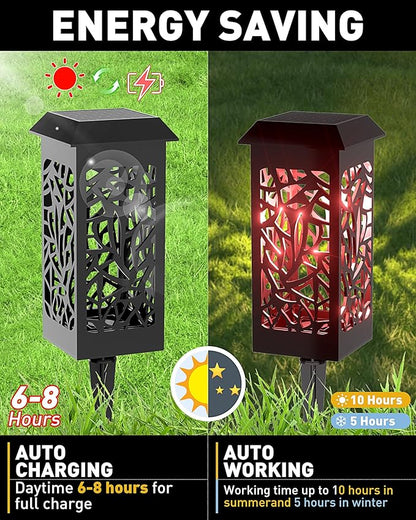 SZOKLED Solar Lights Outdoor 4 Pack, Waterproof Auto On/Off, RGB Solar Pathway Lights for Your Garden, Landscape, Path, Yard, Patio, Driveway,Walkway Decor