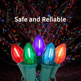 25FT C7 LED Christmas Lights Indoor Outdoor, 25 Multicolor Waterproof Bulbs, Connectable Dimmable String Lights | Lumora