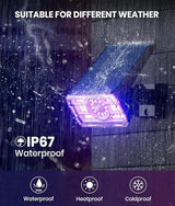 12 Pack - Solar Christmas Lights Outdoor Waterproof,6 Color Changing Spotlights &10 Modes, IP67 Waterproof,105° | Lumora