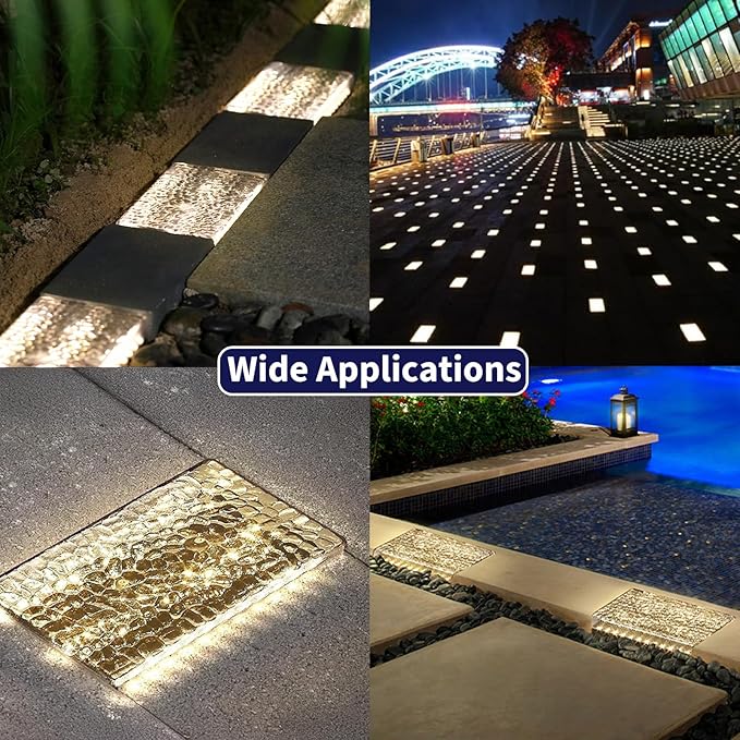 1 Pack Solar Paver Lights Outdoor – 6×9 Inch Waterproof IP67 Recessed Solar LED Paver Lights, Heavy Duty, Warm | Lumora