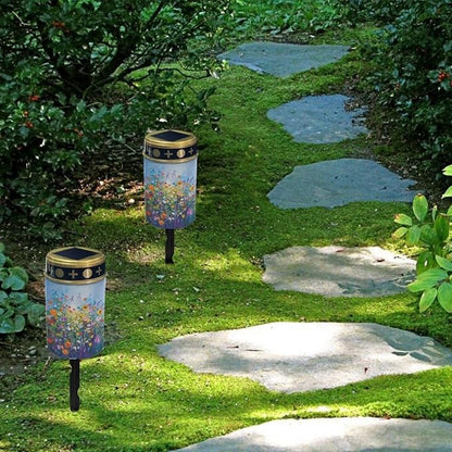 ZOUTAIRONG Spring Flower Solar Outdoor Lights, Solar Light for Cemetery Grave,2 Pack Outdoor Solar Lights for Yard, Solar Lights Outdoor Waterproof 2 Pack Solar Garden Lights for Patio, Yard,