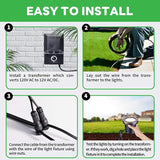 Landscape Well Lights Kit, 4 Pack LED Low Voltage Ground Lights and 100W Transformer - Outdoor Lighting Accessory | Lumora