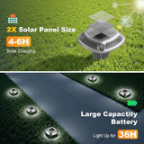 VOLISUN Solar Driveway Lights 8 Pack Waterproof Dock & Deck Marker Lights,2-in-1 Warm White & White LED,IP67 | Lumora