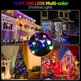 170FT 500LEDs Christmas Lights Outdoor Indoor String Lights 8 Modes Memory Function for Christmas Tree Party | Lumora
