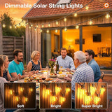 addlon 56FT(50+6) Solar String Lights Outdoor with 1FT Bulb Spacing, 50+2 Commercial G40 LED Bulbs, Solar & USB | Lumora
