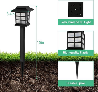12-Pack Solar Walkway Lights,Solar Pathway Lights Outdoor, Auto Charge/Discharge Ground Lamp , IP44 Waterproof Landscape Spotlights for Yard, Pathway, Driveway, Pool & Patio Decoration(White Light)
