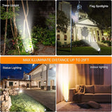 SUNLONG Solar Spotlights Outdoor Waterproof Bright Solar Wall Light Led Security Flood Light Solar Powered for Flag | Lumora