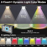Solar Fence Lights Outdoor,Solar Wall Lights 8 Fixed Colors ＆ RGB Color Changing Modern Solar Powered Deck Light | Lumora