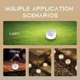 Wokyo 4 Packs Solar Ice Cube LED Light, Solar Wireless Paver Lights, 4x2.2 inch Rock Lights with 6 LED for Patio | Lumora