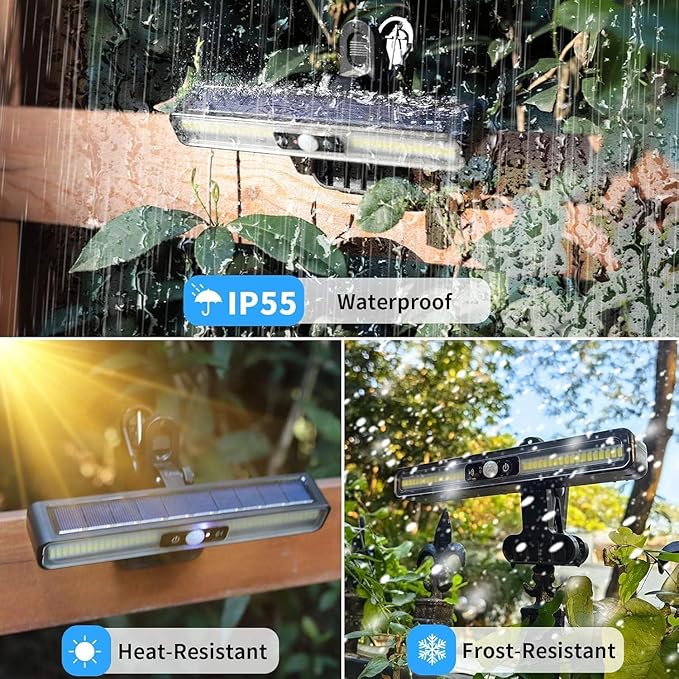 Outdoor Waterproof Clip Solar Light LED Motion Sensor Fence Lights Outdoor Motion Sensor Garden Light, with Waterproof IP65