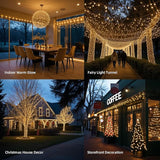 100 LED String Lights 33ft Warm White, Plug in Fairy Lights with 8 Lighting Modes, Indoor Outdoor Christmas Lights | Lumora