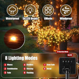 12 Pcs Solar String Lights Solar Mini Teeny Tiny Fairy Firefly Twinkle Light Waterproof 16ft 50 LEDs Garden String | Lumora