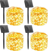 Minetom Solar String Lights, 4 Packs Total 132Ft 400 LED Solar Fairy Lights, Waterproof - Decorative Outdoor Light | Lumora