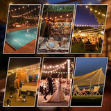 String Lights, 100FT Patio Lights with 64+5 Bulbs(1.5FT Bulbs Spacing), Outdoor String Lights, Remote & Dimmer, 3 | Lumora