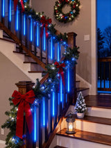 Flacchi Meteor Shower Icicle Lights - 5 Tubes 20" Each 270 LED Cascading Raindrop Lights, Timer Outdoor Waterproof | Lumora