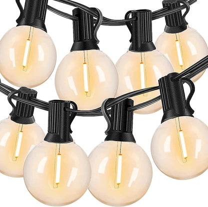 String Lights, LED G40 Globe Waterproof String Light with 25 Bulbs-UL Listd for Indoor/Outdoor Commercial Decor Use Weatherproof Light Tents Market CafePorch Backyard Bistro Party