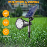 Solar Lights Outdoor Waterproof, 36 LEDs 1000LM Adjustable Solar Spot Lights Outdoor, 2-in-1 Solar Powered | Lumora