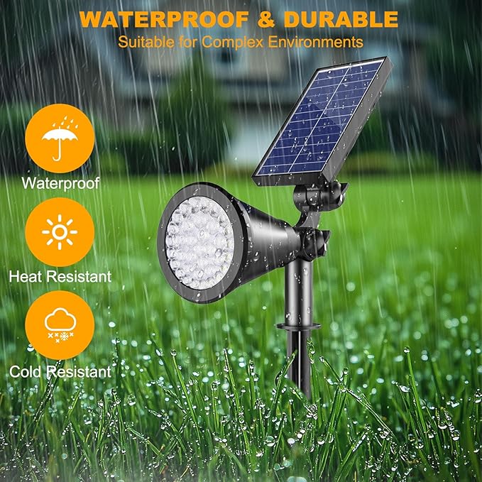 RGB Halloween Solar Spot Lights Outdoor, 36 LEDs Solar Lights Outdoor Color Changing Spot Lights for Halloween | Lumora