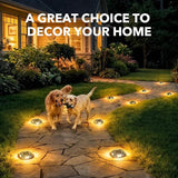 AGPTEK Solar Driveway Lights Outdoor 16 Pack, 2 Color Modes LED Deck Dock Marine Waterproof Driveway Marker Lights | Lumora