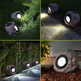 4 Pack Solar Rock Lights Outdoor, Super Bright Solar Garden Stone Spotlight, Led Landscape Lighting for Pathway | Lumora