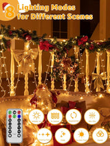 Christmas String Lights 600LED 98FT, Waterproof String Lights with Remote and Timer, 8 Modes Dimmable Christmas | Lumora