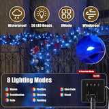 12 Pcs Solar String Lights Solar Mini Teeny Tiny Fairy Firefly Twinkle Light Waterproof 16ft 50 LEDs Garden String | Lumora