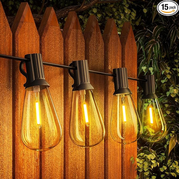 Gpatio 30ft Waterproof Patio Lights With 16 Dimmable Hanging Lights Globe ST38 - Outdoor Security Flood Light | Lumora