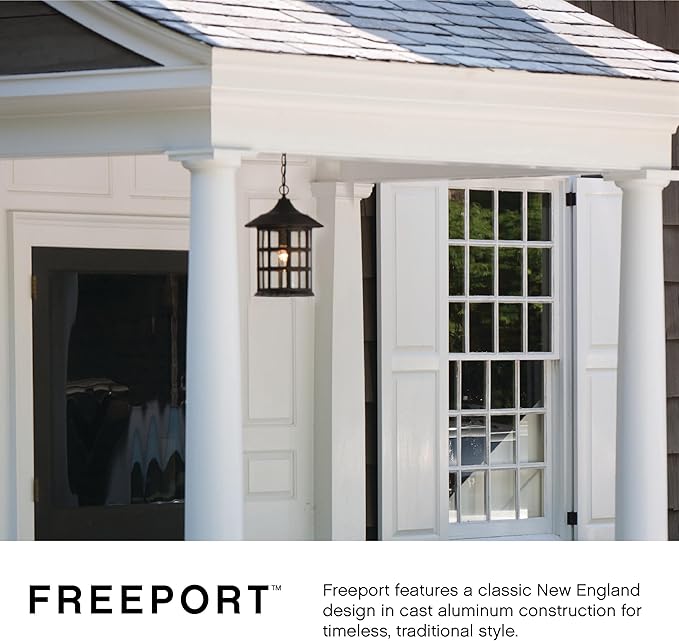 Hinkley Freeport 10" Wall Mount Outdoor Lantern - Aluminum, New England Design, Clear Seedy Glass - Oil Rubbed Bronze Finish