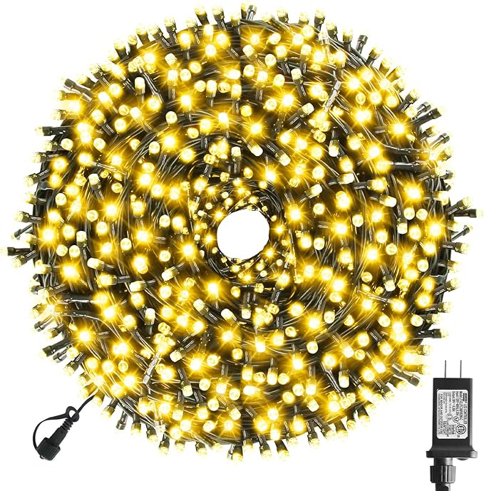 XTF2015 170FT 500 LED Christmas String Lights, Christmas Lights End to End Plug 8 Modes Memory Function with Timer | Lumora