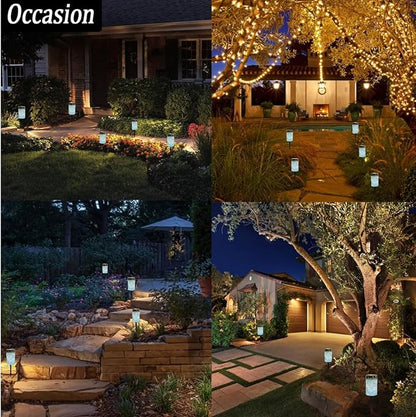 Solar Pathway Lights Outdoor,Taraxacum Mongolicum Solar Garden Lights Outdoor Waterproof Landscape Lighting for Yard,Dragonfly Blue Solar-Powered Fairy Lights