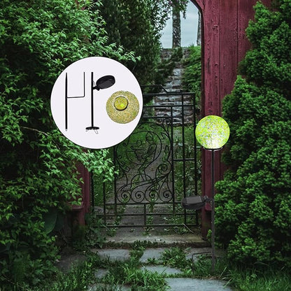 Solar Lawn Lamp Ground Insert Light Waterproof Solar Garden Light Outdoor Mosaic Ball-Shaped Landscape Lighting for Patio Yard Path Decor
