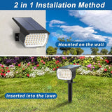 Solar Spot Lights Outdoor Waterproof IP65, 6 Pack Landscape Spotlights with 46 LEDs, 3 Modes Auto On/Off Solar | Lumora