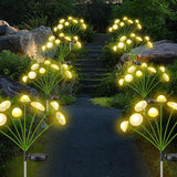 2PK 16LED Solar Garden Lights Outdoor, Mushroom Solar Lights Outdoor, IP65 Waterproof Firefly Light Outside Decor | Lumora
