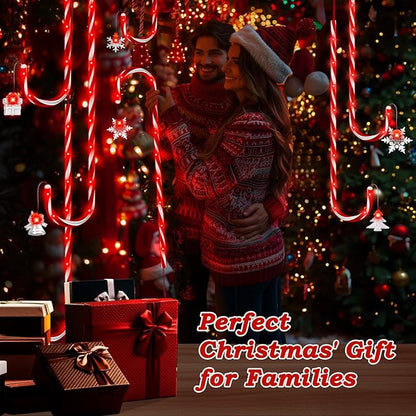 Solar Christmas Candy Cane Lights Outdoor, 20 Pack 110Led 41inch Large Christmas Decorations Pathway Lights with 8 Modes for Xmas Tree Patio Garden Yard Lawn Holiday Party Walkway Decor