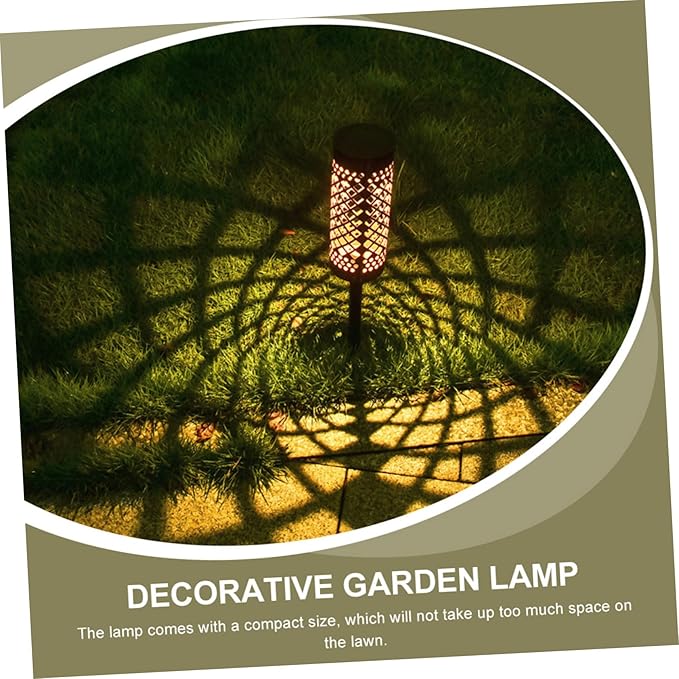 POPETPOP Solar Garden Flower Light Creative Iron Chrysanthemum Solar Pathway Lamp for Outdoor Garden Decoration Waterproof and Sturdy for Landscape Lighting