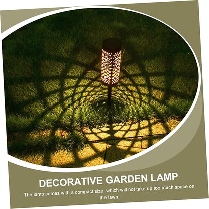 POPETPOP Solar Garden Flower Light Creative Iron Chrysanthemum Solar Pathway Lamp for Outdoor Garden Decoration Waterproof and Sturdy for Landscape Lighting