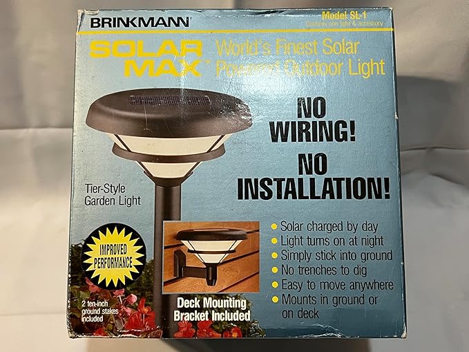 Brinkmann Solar Max Model SL-1 Tier-Style Garden Light