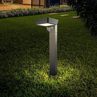 Solar Pathway Lights Outdoor，Motion Sensor Dusk to Dawn Bright Lamps，Led Waterproof Aluminum Landscape Lighting Path 600 Lumen Black light for Garden Yard Lawn Walkway Driveway Patio Decoration