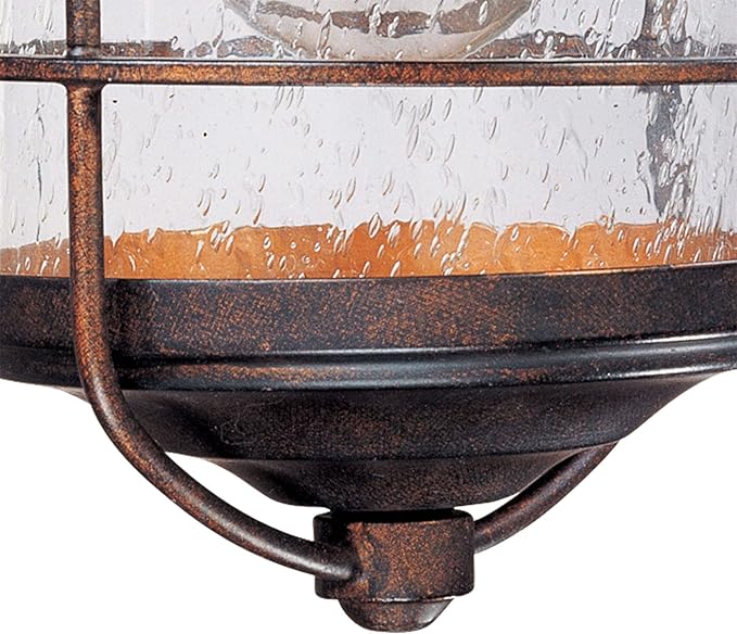 Franklin Iron Works Casa Mirada Rustic Industrial Outdoor Wall Light Fixture Vintage Bronze Metal 12" Clear Seedy | Lumora